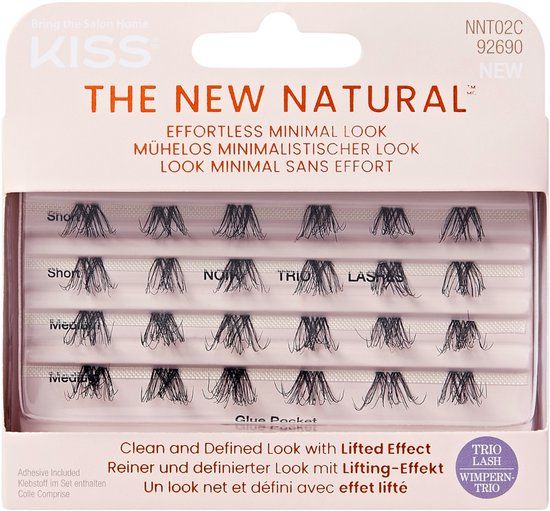 KISS TRIO LASHES NNT02C - Wimpern - Short Medium Lifting, 30 stuks
