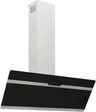 vidaXL Wandafzuigkap 90 cm staal en gehard glas zwart