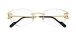 Cartier Signature C De Cartier Ct0487o Lunettes de vue femme doré œil de chat 57mm