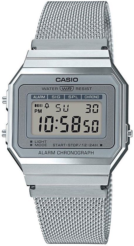 Casio Vintage A700WEM-7AEF Unisex Horloge 33 mm - Zilverkleurig