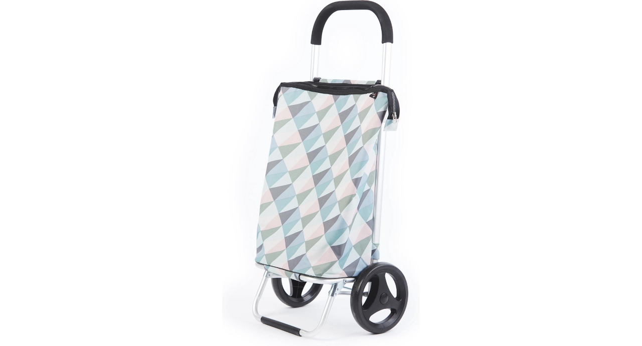 Rixx shopping trolley geometric pastelkleuren 38L