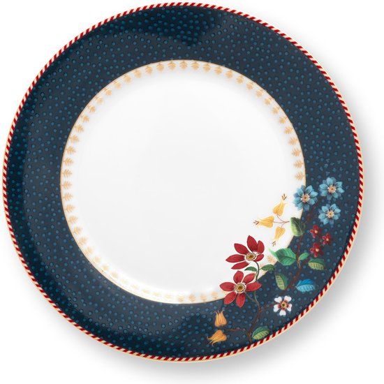 Pip Studio Berry Blues Gebaksbordje ⌀17cm Blauw