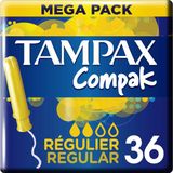 Tampax Compak Regular Tampons - Met Inbrenghuls - 36 stuks