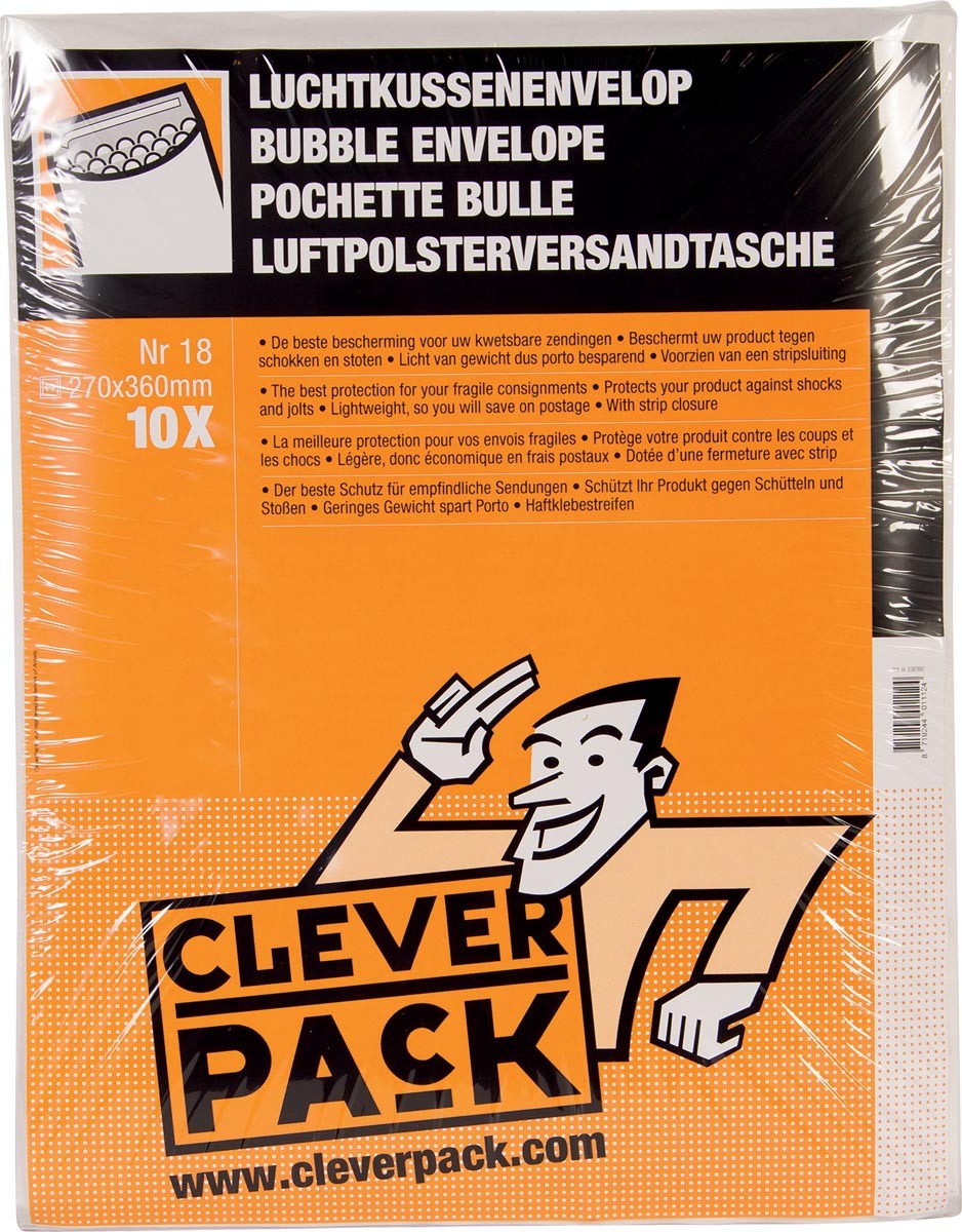 CleverPack Envelop luchtkussen nr18 290x370mm wit 10stuks