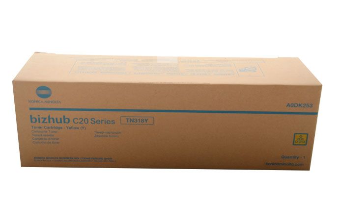 Konica Minolta TN318Y - Gele Toner - 8000 Pagina's - Compatibel met Bizhub C20/C20P/C20PX/C20X