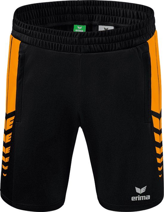 ERIMA Six Wings Worker Short - Zwart/New Orange - Maat S - Heren