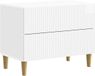 vidaXL Table de chevet laqué blanc brillant 62 x 34,5 x 48 cm bois transformé