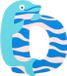 Small foot Wooden Letter Animals D