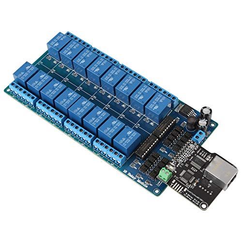 Oumefar Ethernet-besturingsmodule LAN WAN Netwerk WEB-server RJ45-poort + 16-kanaals relaiscontrollerkaart