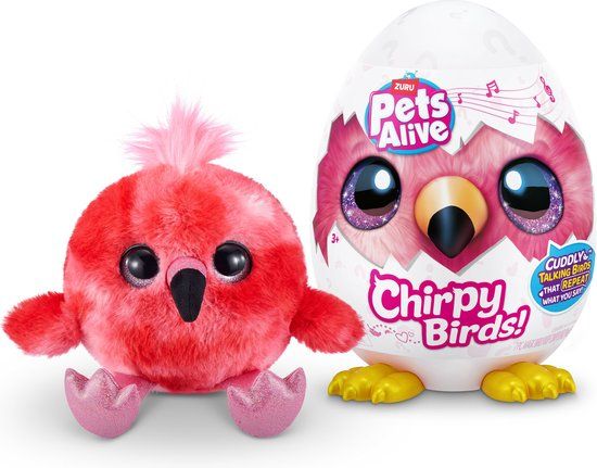 Pets Alive Chirpy Birds Fluitend Knuffel Vogeltje - Serie 1 - 1 Verrassingsitem