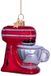 Vondels Boule de Noël - Robot de Cuisine 8.5cm en Verre, Rouge