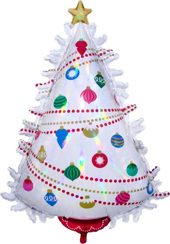 Amscan - Folieballon Supershape Kerstboom Iridescent - 1 stuk
