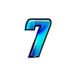 4R Quattroerre.it 13277 Startnummer 7 autocollants pour motos, bleu, 10 x 6,5 cm