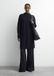 Comma Jurk met Col en Lange Mouw - Zwart - L