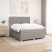 vidaXL Boxspringbed met matras met hoofdeinde Taupe 180 x 200 cm Stof