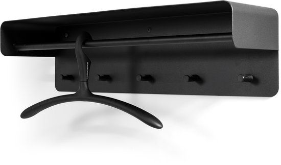Spinder Design Wandkapstok Arcus 70 - Zwart - Staal