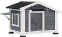PawHut Hondenhok Grenenhout Metaal Grijs 98L x 76B x 69,5H cm