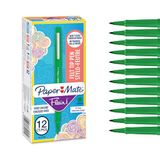 Paper Mate Flair-pen, Middelste punt (0,7 mm), 12 Stuks, Groen