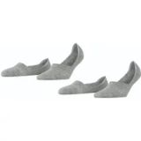 Burlington Everyday 2-Pack onzichtbaar effen katoenen multipack footies dames grijs - maat 41-42