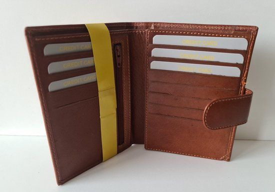 Flexloop Leren Billfold Portemonnee - Cognac - 11 Pasjes - Heren