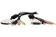 StarTech.com 1,8 m 4-in-1 USB Dual Link DVI-D KVM-switch kabel met audio en microfoon