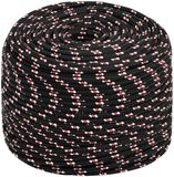 vidaXL Multifunctioneel touw 6 mm 250 m Zwart en Rood PP