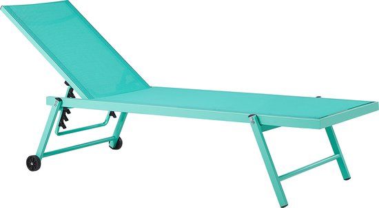 PORTOFINO Strandstoel - Groen - Aluminium - 198x65x32 cm - 120 kg