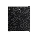COMFEE RCD48BF2EUY(E) Mini-koelkast, 43 l, met vriesvak, kleine koelkast voor slaapkamer en kantoor, snelle koeling in de koelkast, zwart