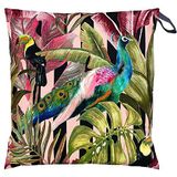 Evans Lichfield Toecan en Pauw Outdoor Kussenhoes, Multi, 43 x 43 cm