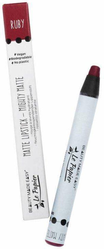 Le Papier Mighty Matte Lipstick Ruby - 6g - Vegan