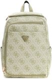 GUESS U-Zip Backpack Sage Logo kaki Vrijetijdsrugzak met laptopvak