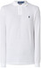Ralph Lauren Custom Slim Fit Polo - Piqué Katoen - Lange Mouw - Wit
