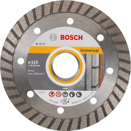 Bosch Accessoires Bosch - Diamantdoorslijpschijf Standard for Universal Turbo 115 x 22,23 x 2 x 10 mm