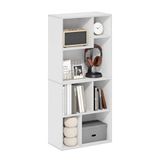 Furinno Daly 7-Cube onregelmatige kubussen boekenkast, boekenplank, opbergorganizer, wit