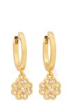 Kate Spade New York Heritage Bloom Huggie Drop Earrings