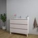 Saniclass Chaci Plus Badkamermeubelset - 100x86x46cm - keramische wastafel wit - 1 wasbak - 1 kraangat - 3 lades - mat cotton (beige)