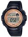 Casio Montre de sport pour femme LWS-1200H-1AVDF, noir avec accents dorés, numérique, quartz, étanche jusqu'à 100 mètres, chronomètre, alarme, boîte incluse