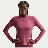 Nike Dames T-shirt W NK TEMPO DF HZ TP Hardloopshirt Pink Smoke/Reflective Silv M