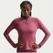 Nike Dames T-shirt W NK TEMPO DF HZ TP Hardloopshirt Pink Smoke/Reflective Silv M