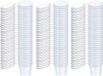 Bol 50 pièces conteneurs réutilisables en plastique avec couvercle 100 ml étanche et micro-ondable - pour sauces, trempettes, épices, collations - dessin diamanté