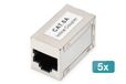 Digitus DN-93905-5 RJ45 Cat 6A Koppeling - 5 stuks - Zilver