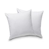 Blanrêve - Set van 2 comfortabele kussens - Synthetische vezels - Wit - 60 x 60 cm, Polyester