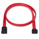 AISENS A130-0155 SATA vaste schijf datakabel (gebogen, 0,5 m) rood