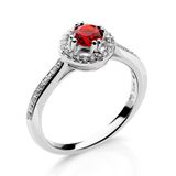 Orphelia ZR-7477/RU/54 - Ring - Zilver 925 - Rood