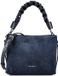 Coccinelle Boheme Handbag Suede Grainy Leather Midnight Blue