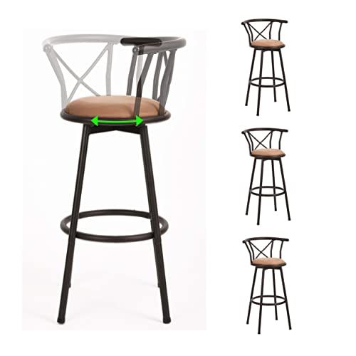 YOUNIKE Barkruk wit barstoelen set van 2, bar kruk in hoogte verstelbare draaistoel, keukenstoelen toonstoel met rugleuning, hoge barkruk voor bar keuken