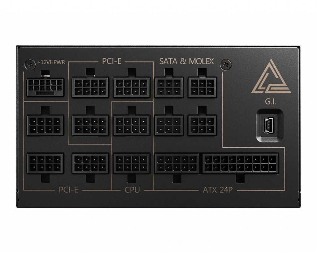 MSI MEG AI1300P PCIE5 power supply unit 1300 W 80 Plus Platinum Zwart