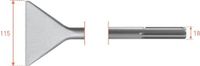 Rotec SDS-MAX Spadebeitel 115x350mm