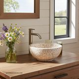 Differnz Boomer lavabo - 21x12cm - rond - Terrazzo - Beige