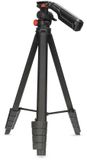 Nedis Statief - Maximaal draagvermogen: 3 kg - Minimale werkhoogte: 41.5 cm - Maximale werkhoogte: 160 cm - 5 Segmenten - Pan & Tilt - Inclusief reistas - ABS / Aluminium - Zwart